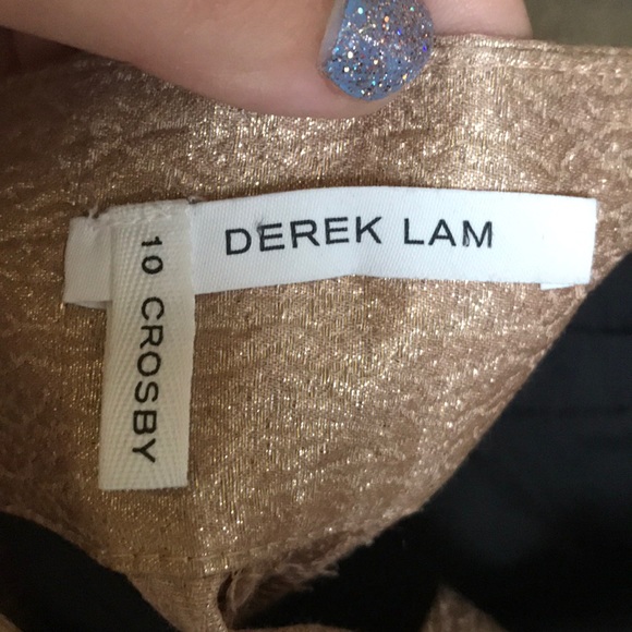 Derek Lam 10 Crosby Silk Blend Metallic Pant - Picture 8 of 8